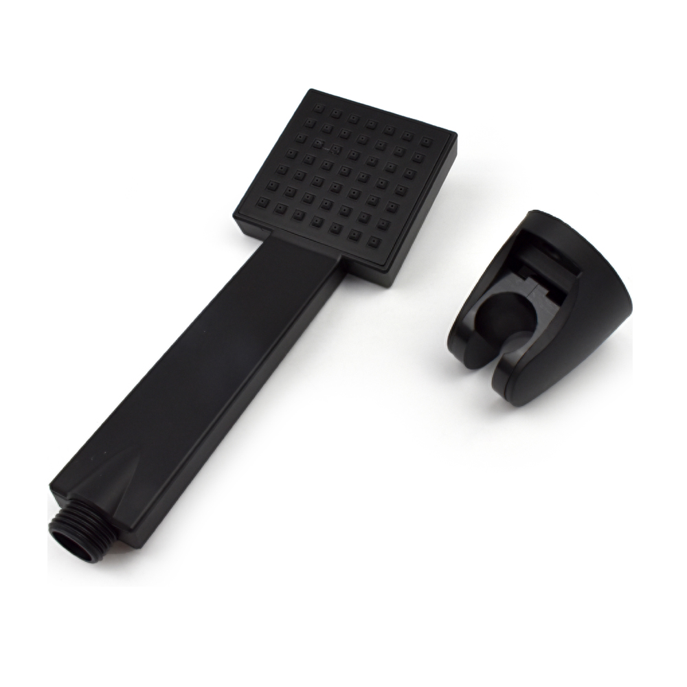 OE Hampshire Black Square Shower Head with Holder – Elevate Your Shower Experience
