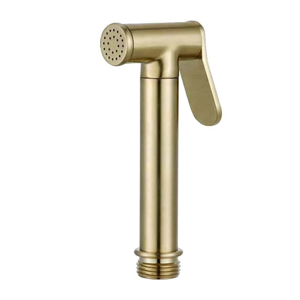 OE GearJet Brushed Gold Brass Douche Spray Head Premium Quality