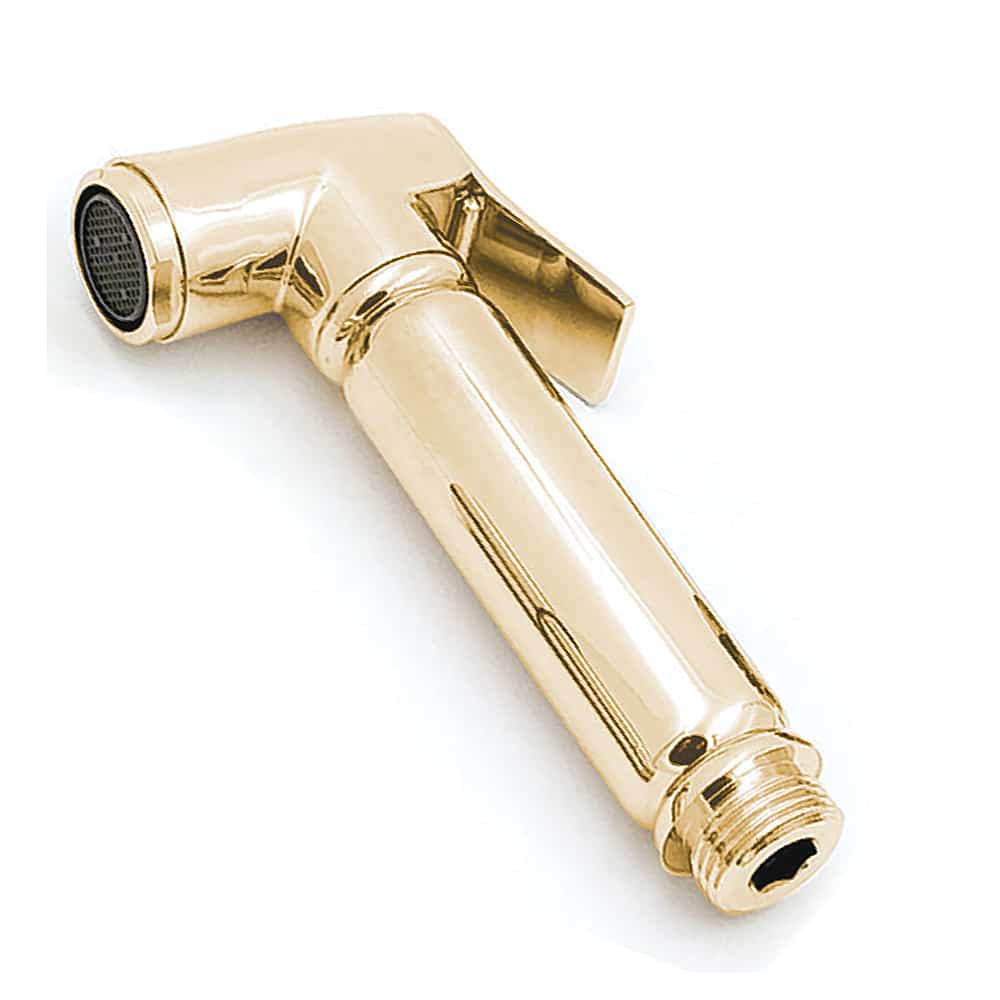 OE GearJet Gold Brass Douche Spray Head with Optimal Water Pressure