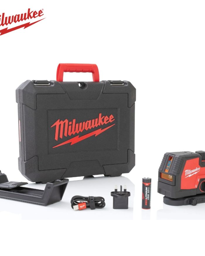 Milwaukee L4 CLL-301C Green Laser Level Set – 4V Laser with 3.0Ah Battery for Expert Alignment