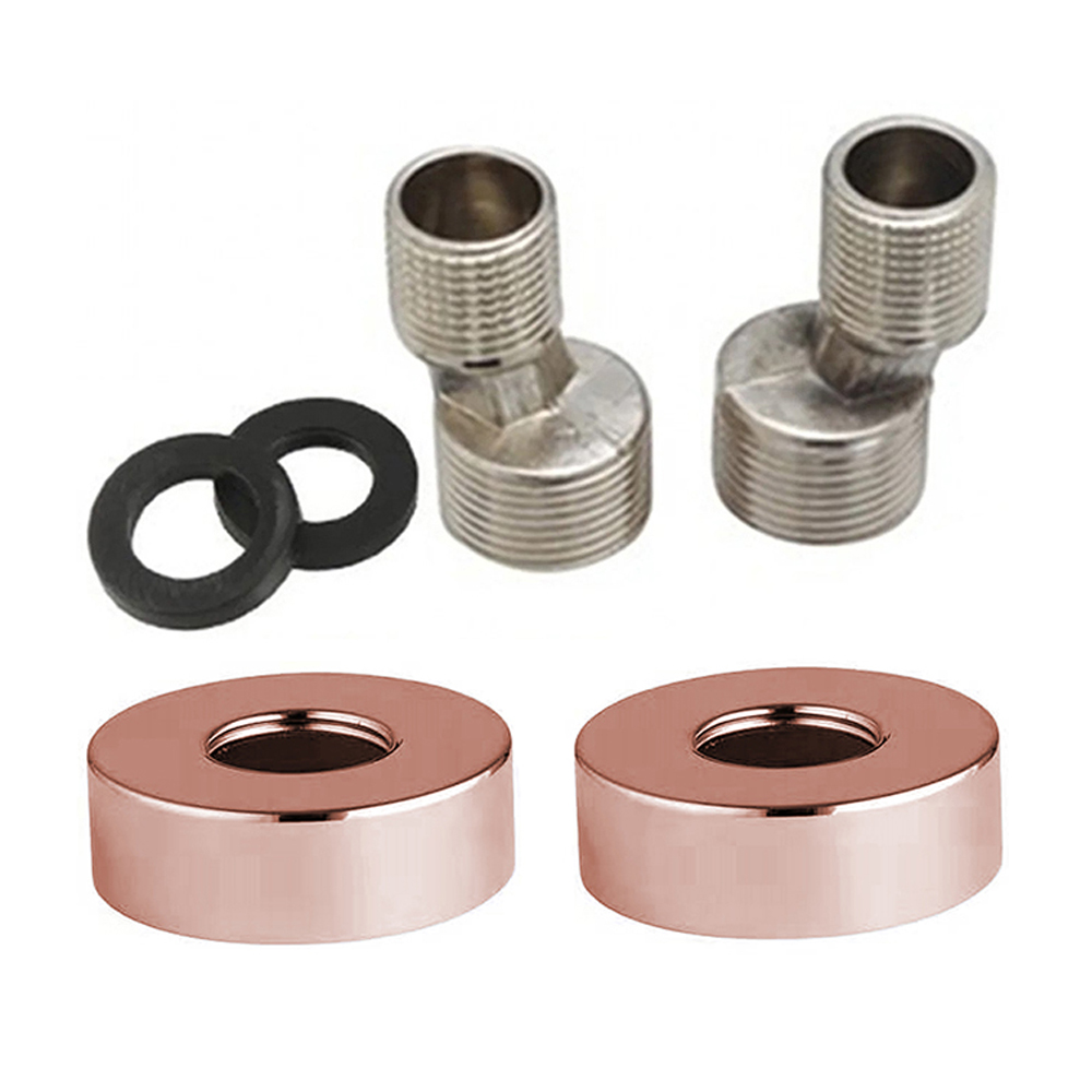 OE Norfolk Rose Gold Cranked Adapter Connectors – Luxurious Brass Construction