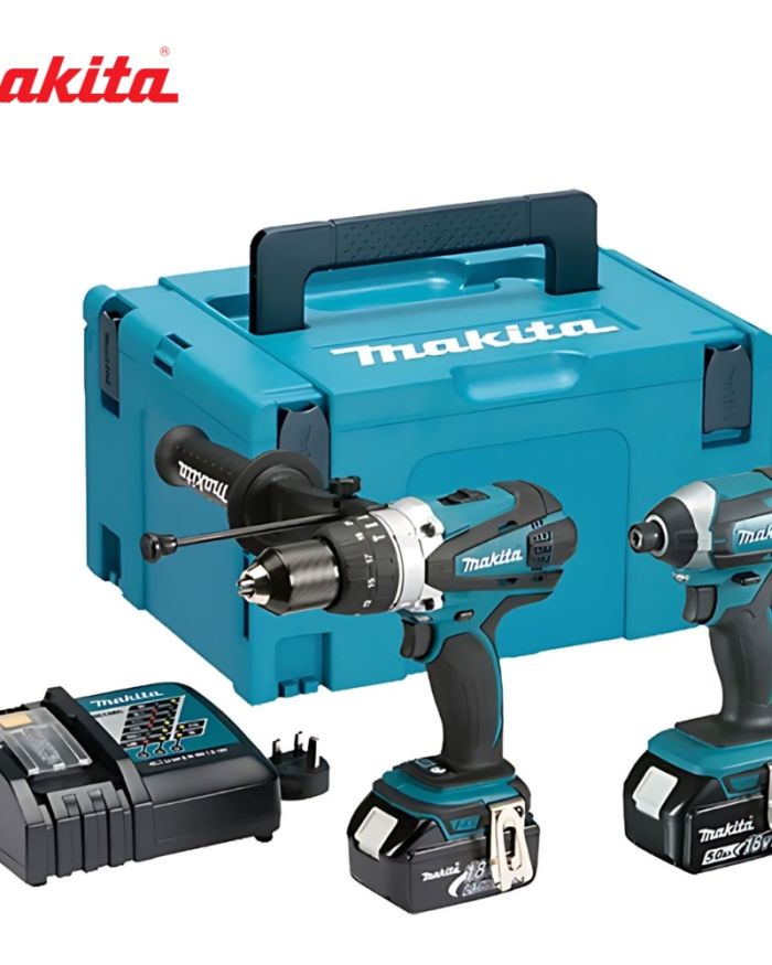 Makita DLX2145TJ 18V Cordless Power Tool Kit – Includes Combi Drill & Impact Driver