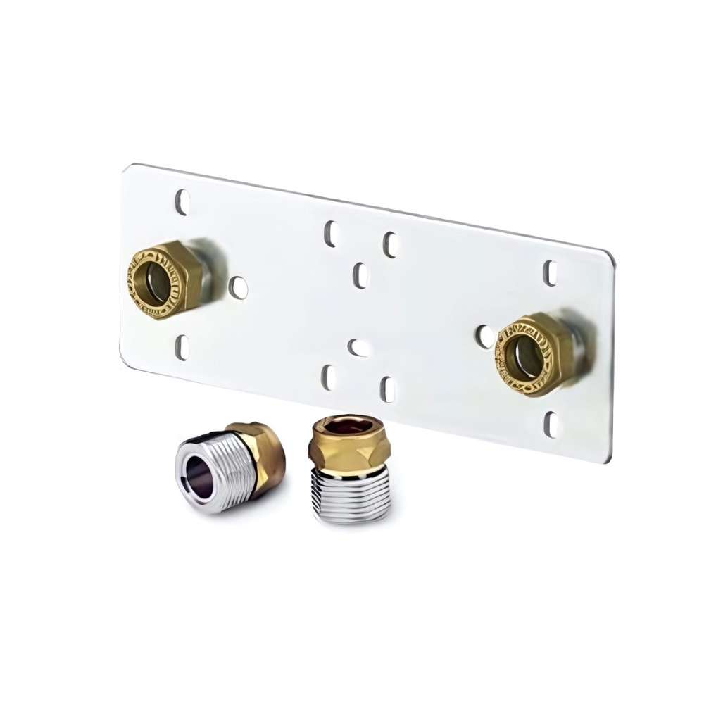 OE Staffordshire Chrome Shower Wall Plate: Elegant and Durable Shower Valve Cover with Modern